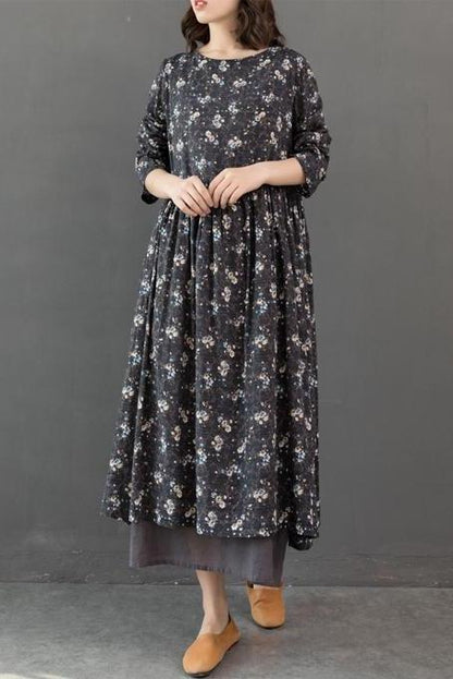 Gray and Yellow Cotton Dresses