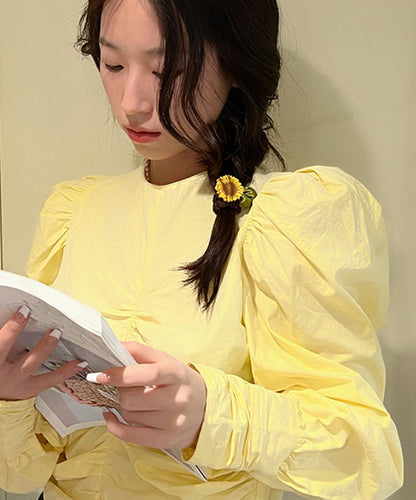 Simple Chocolate Fabric Art Sunflower Hair Band