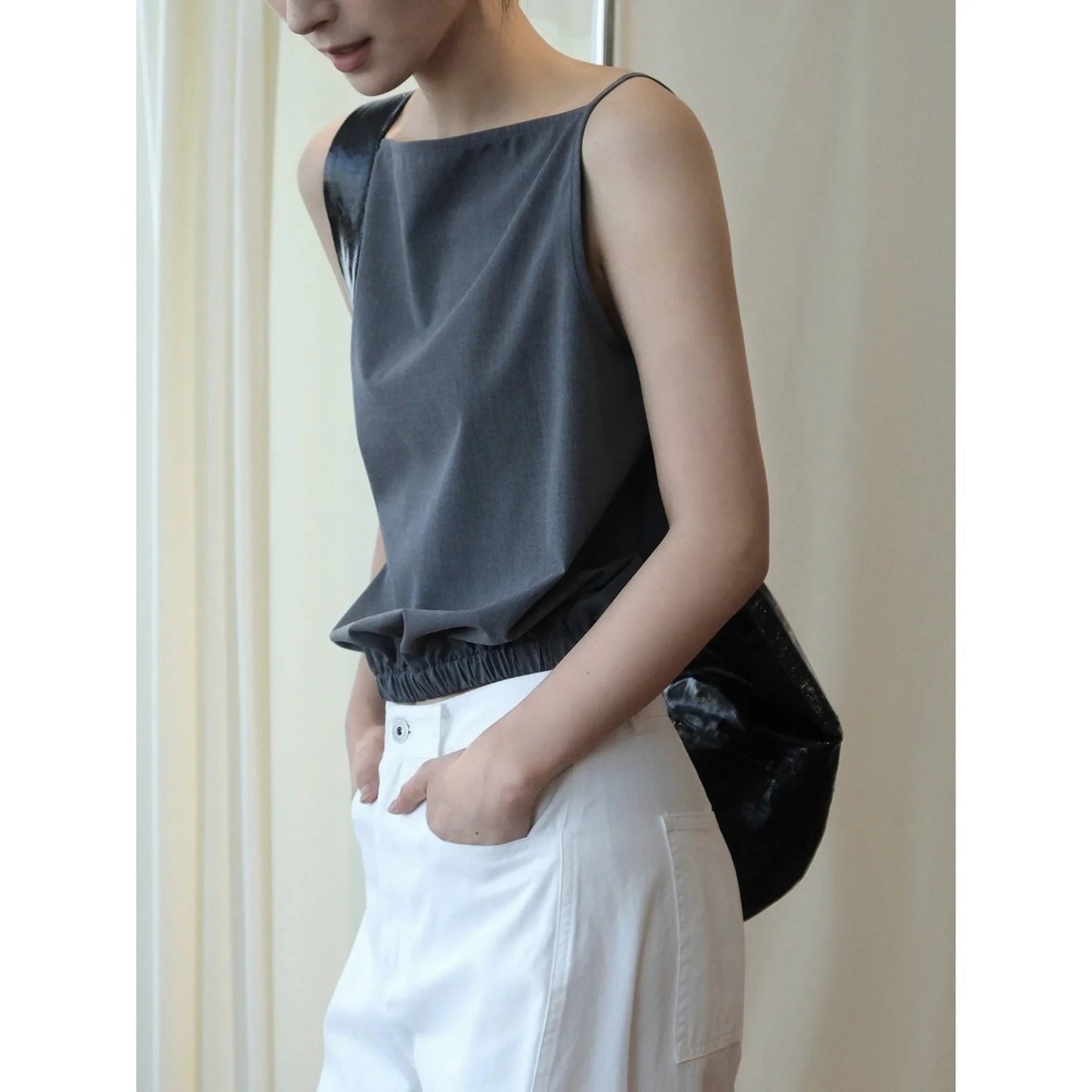Summer One Line Neck Suspended Tank Cool and Comfortable Top