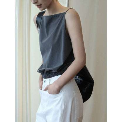 Summer One Line Neck Suspended Tank Cool and Comfortable Top