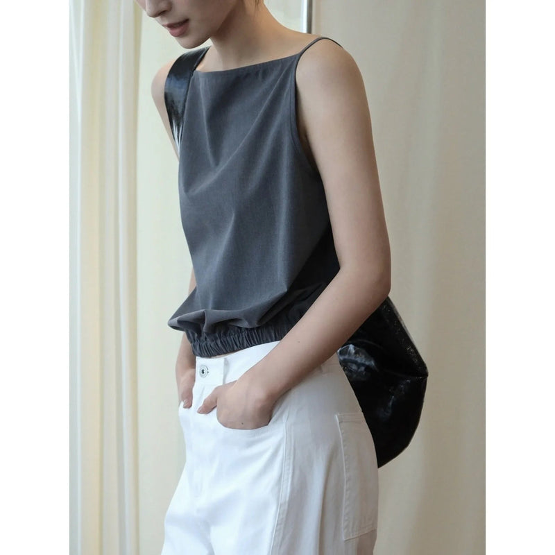 Summer One Line Neck Suspended Tank Cool and Comfortable Top