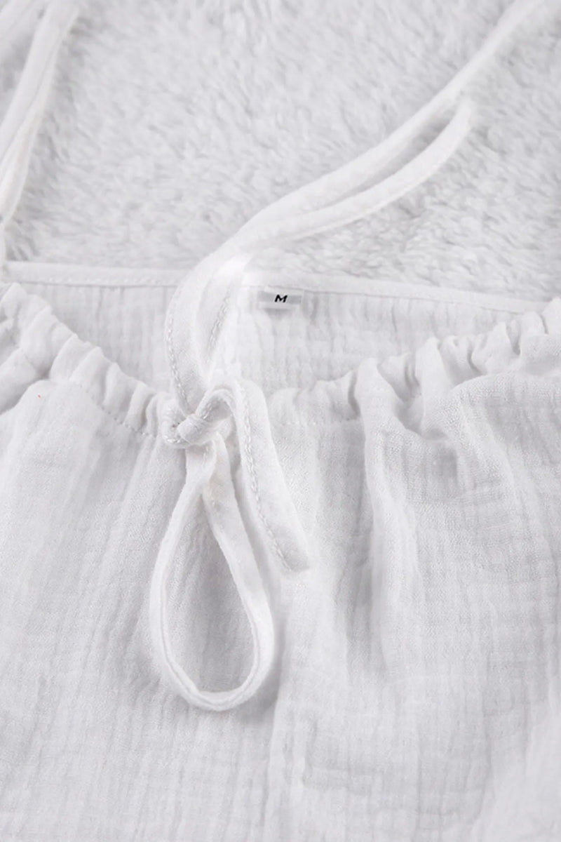 Cotton Tie-up Cami Top Shorts Suits