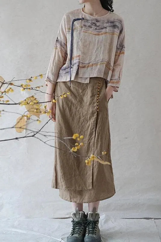 100% Cotton Summer Lace-up T-shirt