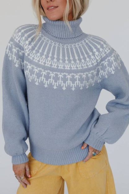 Christmas Thickened Turtleneck Long-Sleeve Knit Sweater