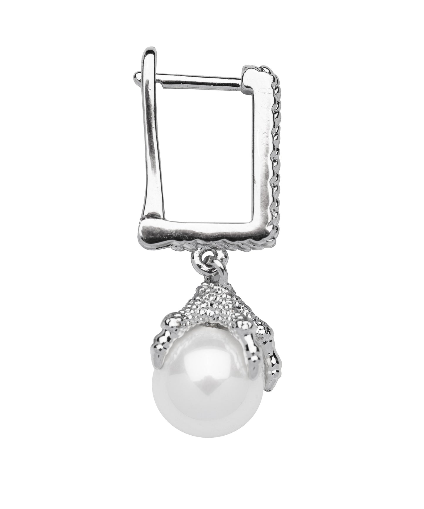 Diy Copper Overgild Zircon Pearl Drop Earrings