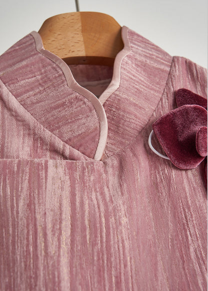 Unique Rose Decorated Silk Velour Vests Fall