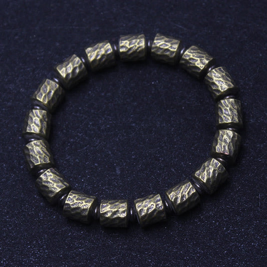 9mm Copper Meteorite Crater Pattern Spiritual Bracelet