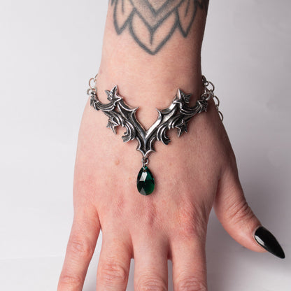 Churchyard Green Crystal Bracelet by Alchemy Gothic
