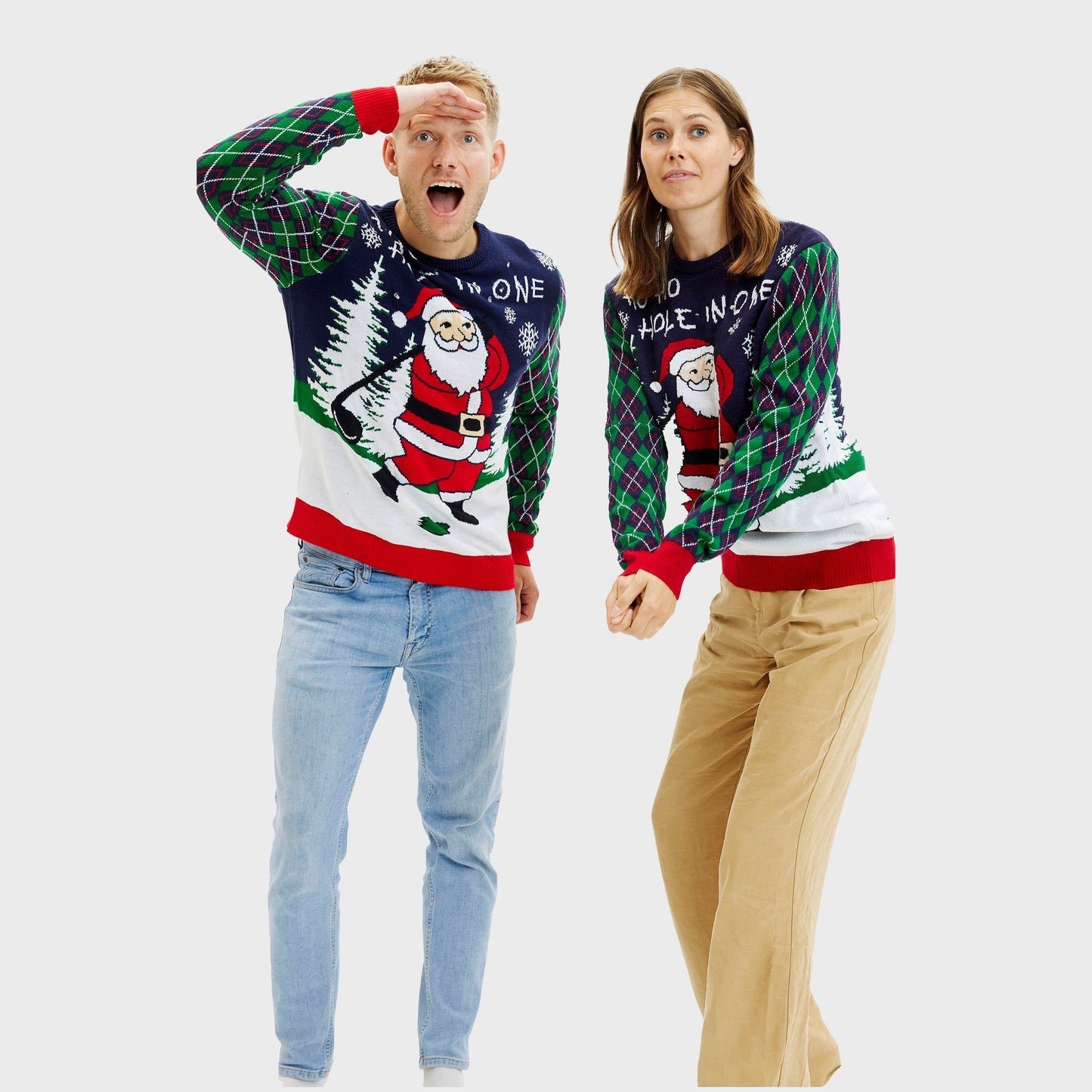 Ho Ho Hole In One Christmas Sweater Women's
