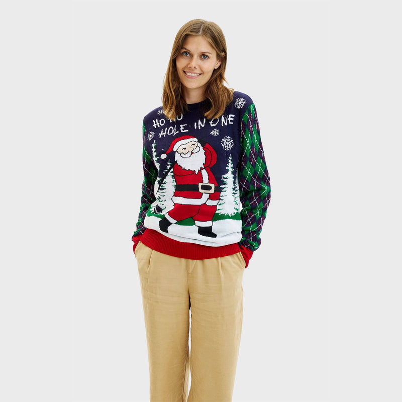 Ho Ho Hole In One Christmas Sweater Women's