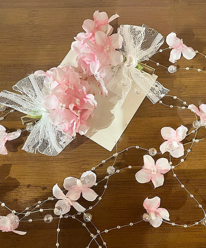 Art White Alloy Pearl Tassel a Pair Hairpin