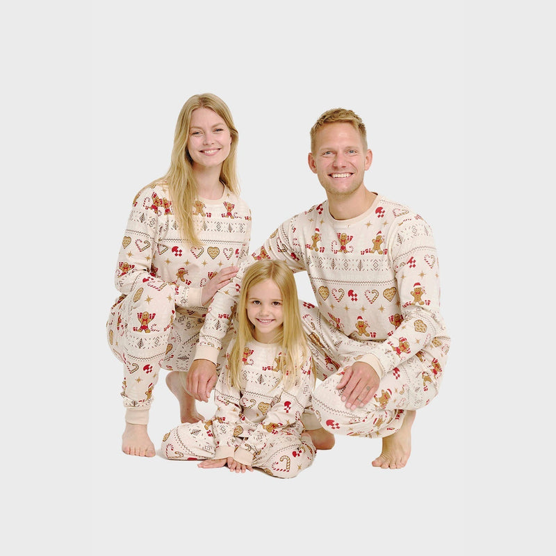 Christmas Cookie Christmas Pajamas Beige Men's