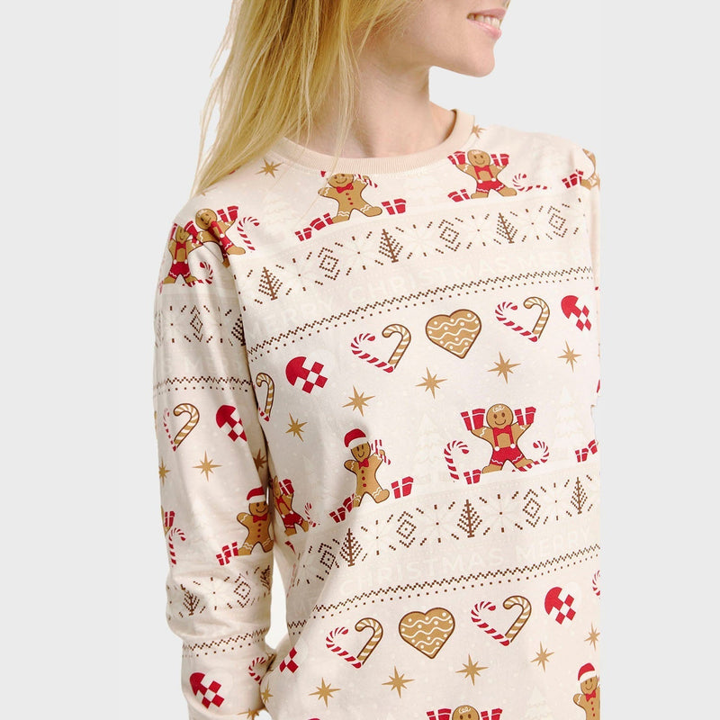 Christmas Cookie Christmas Pajamas Beige Men's