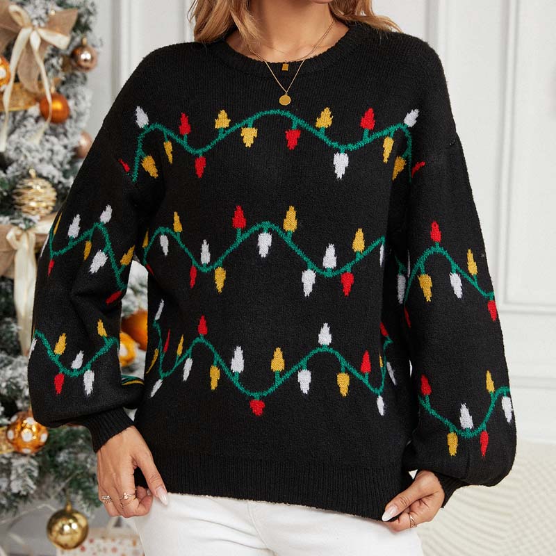 Christmas Knit Sweater with Playful Pattern