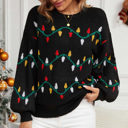 Christmas Knit Sweater with Playful Pattern