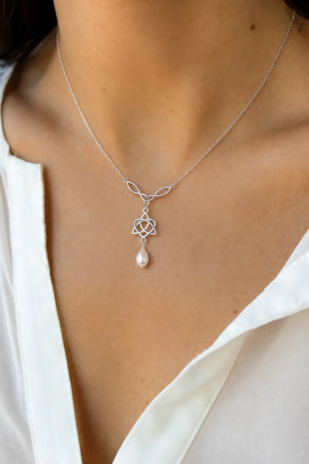 Brighid's Heart Trinity Knot Protection Necklace