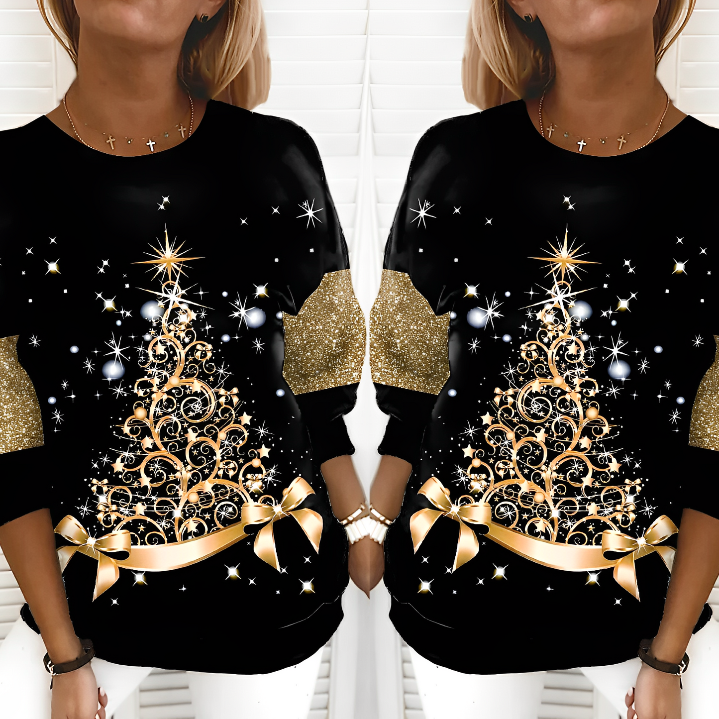 Christmas Sweater with Fir Tree