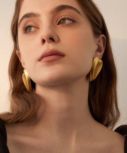 Gold Love Oversize Alloy Stud Earrings