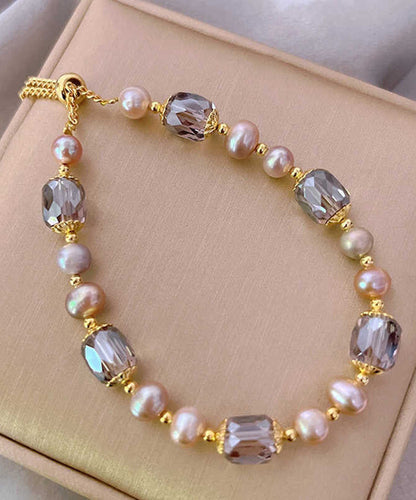 Gold Sterling Silver Overgild Pearl Crystal Tassel Charm Braceletfine Silk Sterling Silver Broken Silver Gypsophila Necklace Et004