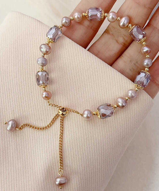 Gold Sterling Silver Overgild Pearl Crystal Tassel Charm Braceletfine Silk Sterling Silver Broken Silver Gypsophila Necklace Et004
