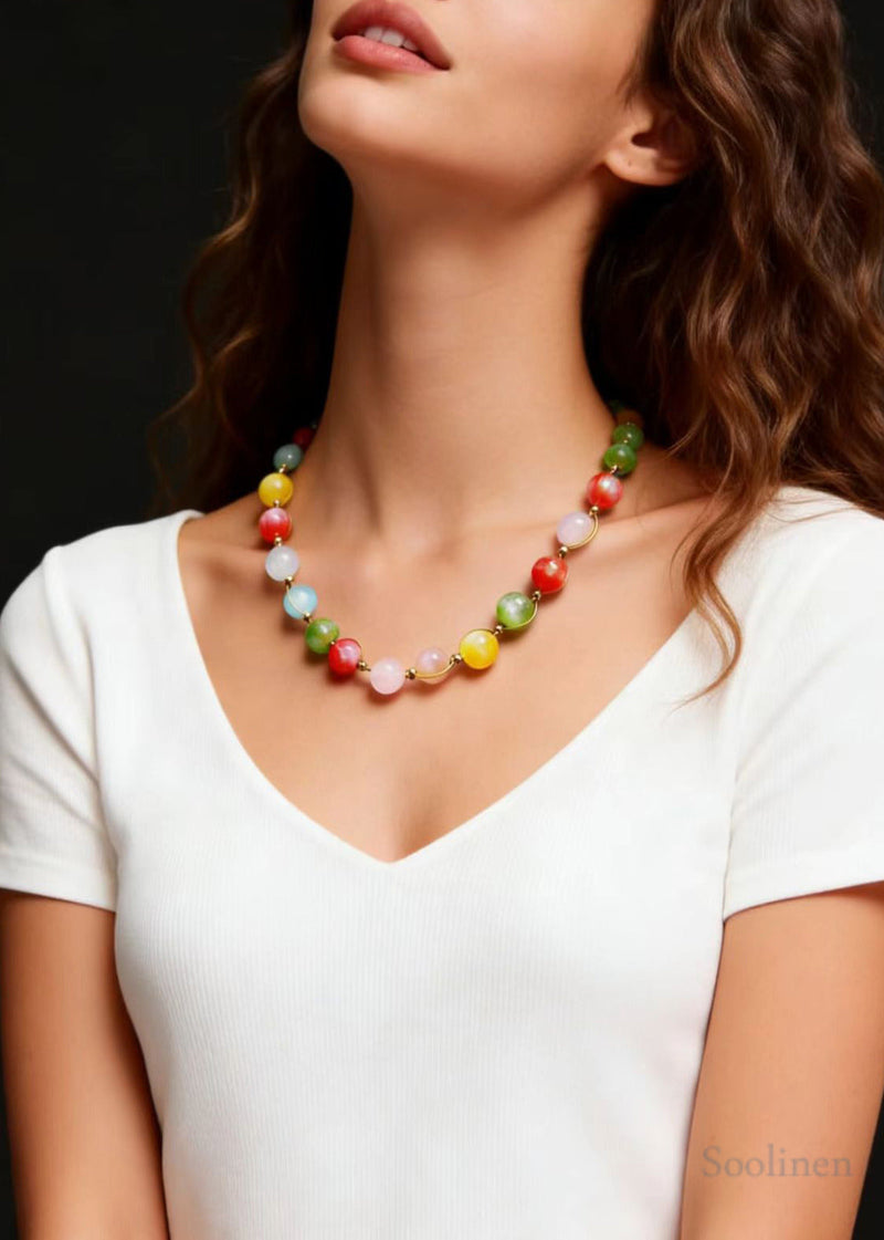 Rainbow Crystal Princess Necklace