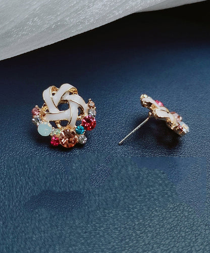 Rainbow Overgild Zircon Stud Earrings