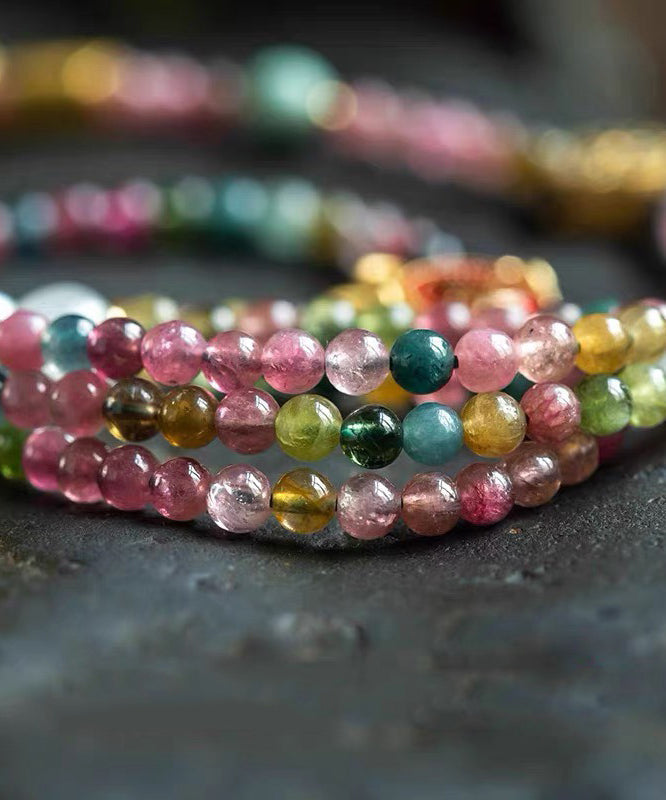 Rainbow Beading Sweater Tassel Gratuated Bead Necklace Kx1055