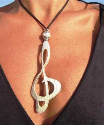 Silver Alloy Leather Pearl European American Pendant Necklace