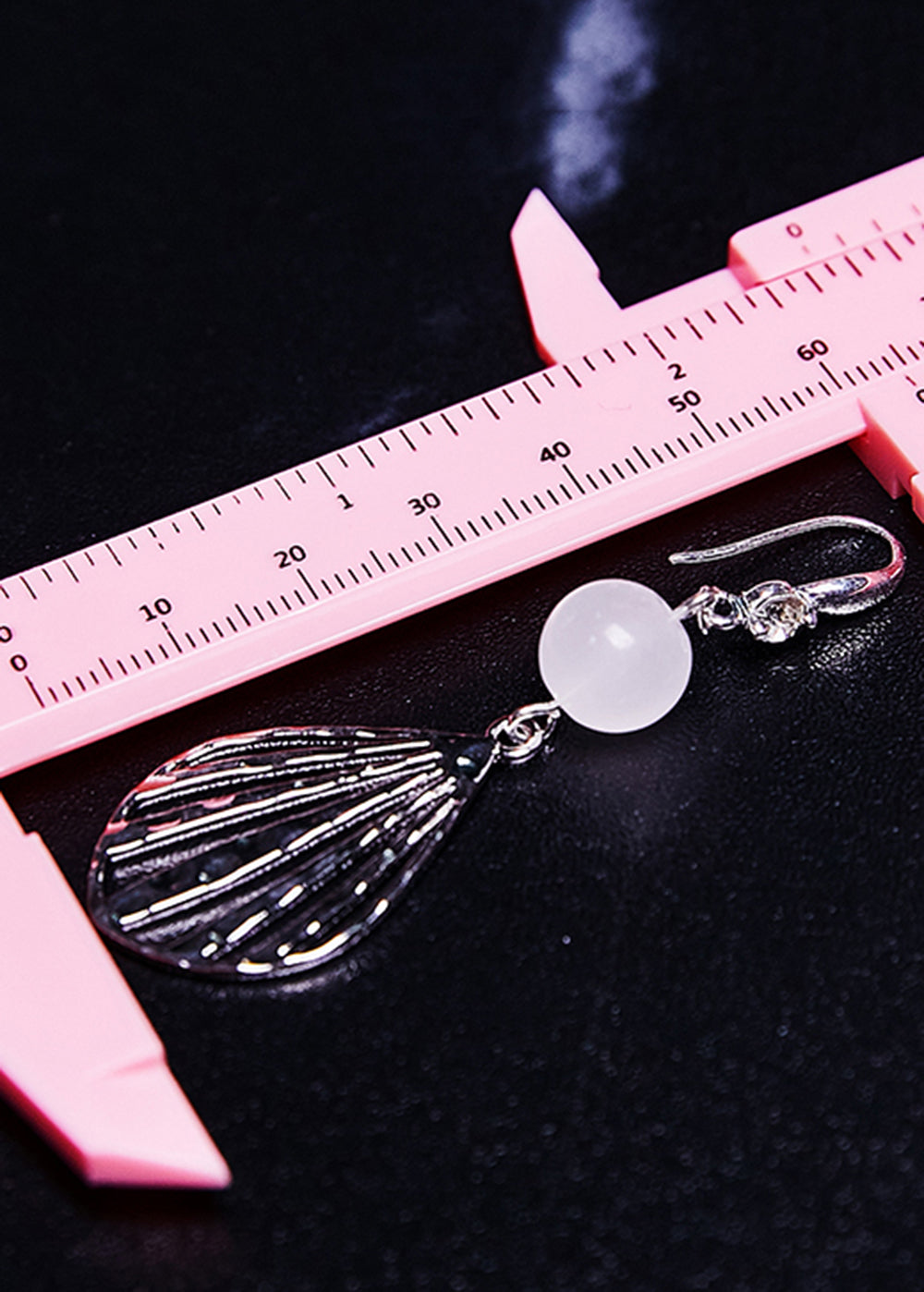 Boutique Silvery Hollow Out Gem Stone Drop Earrings