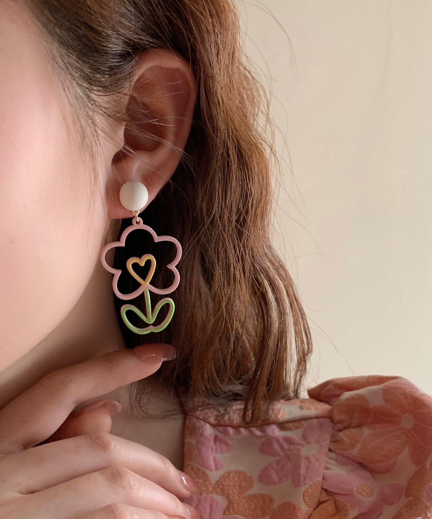 Colorblock Alloy Hoop Earrings Ly1796