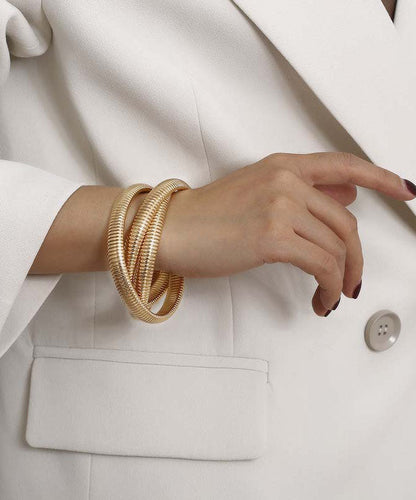 Gold 18k Gold Multi Layer Chain Bracelet