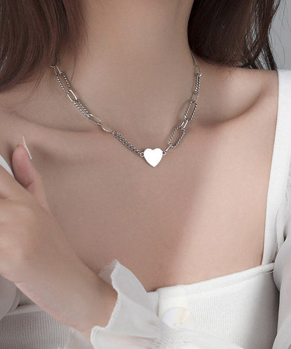 Sterling Silver Overgild Love Necklace