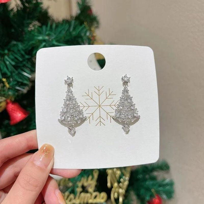 Christmas Sparkle Silver Earrings