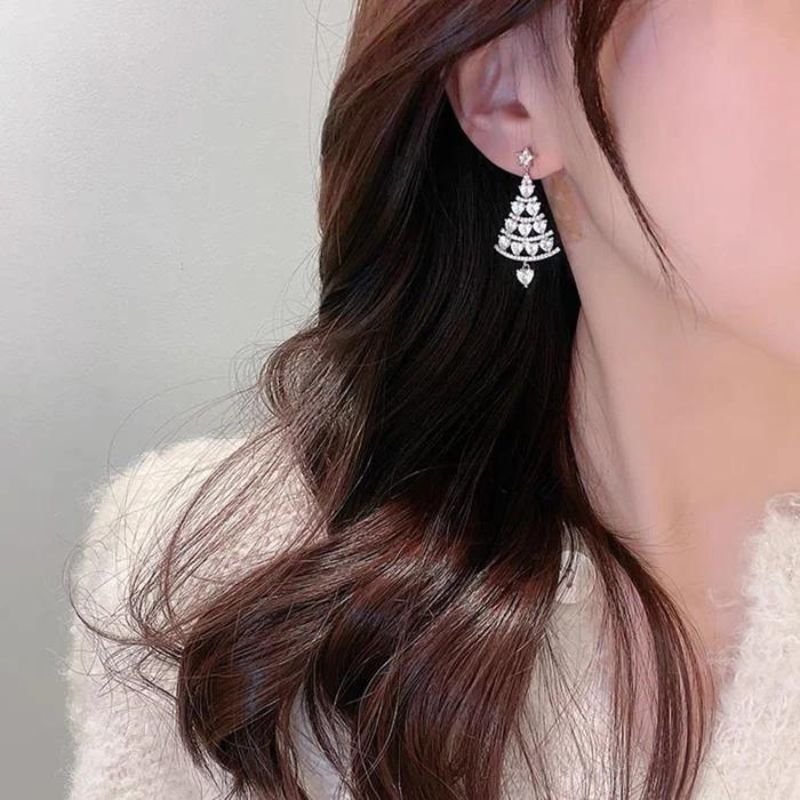Christmas Sparkle Silver Earrings