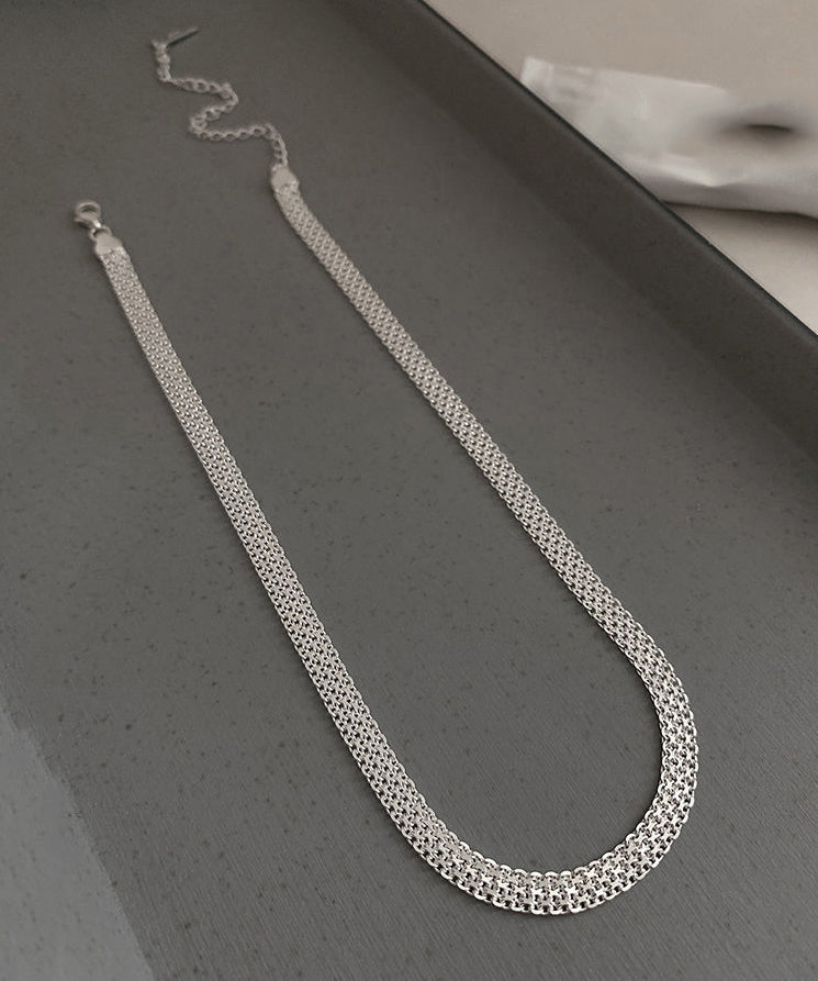 Classy Silk Stainless Steel Sequins Collar Necklace Mm082