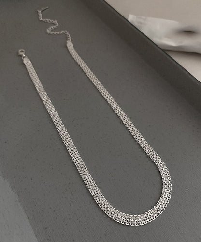 Classy Silk Stainless Steel Sequins Collar Necklace Mm082