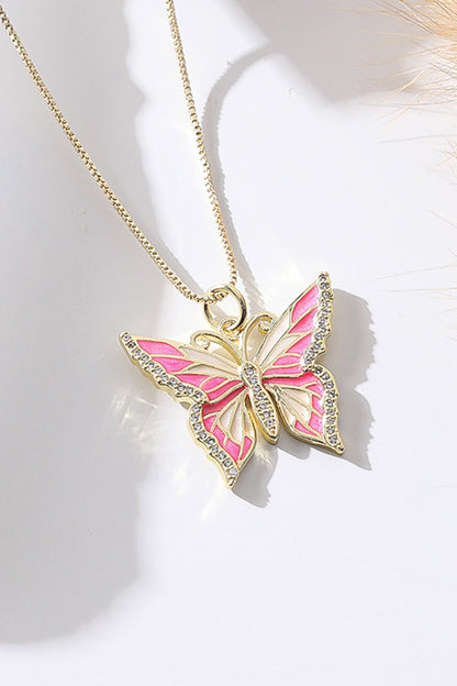 Copper Butterfly Necklace