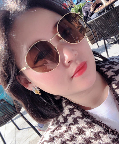 Diy Colorblock Alloy Zircon Crystal Stud Earrings