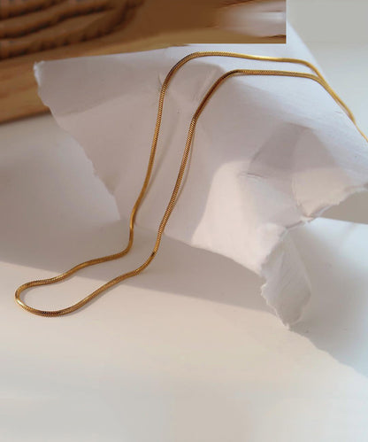 Diy Gold Stainless Steel Bilayer Sweater Necklace Mm077