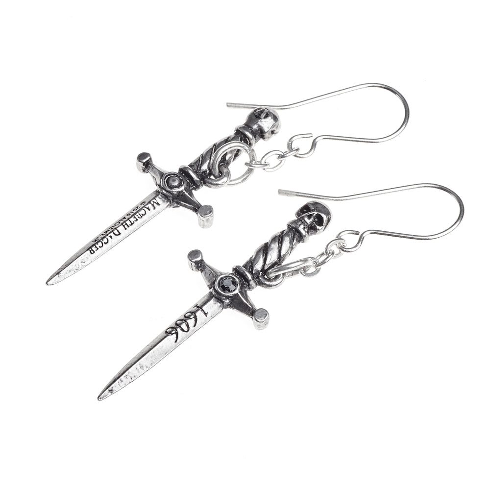 Hand of Macbeth Dagger Earrings by Alchemy Gothic