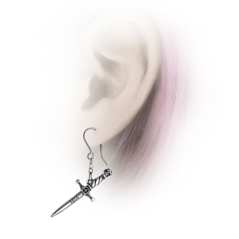 Hand of Macbeth Dagger Earrings by Alchemy Gothic