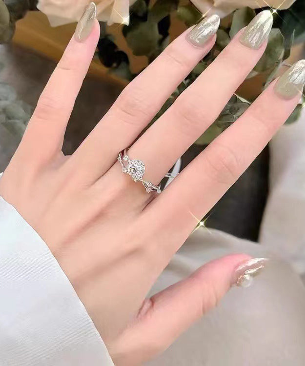 Silk Copper Zircon Rings Kx1006