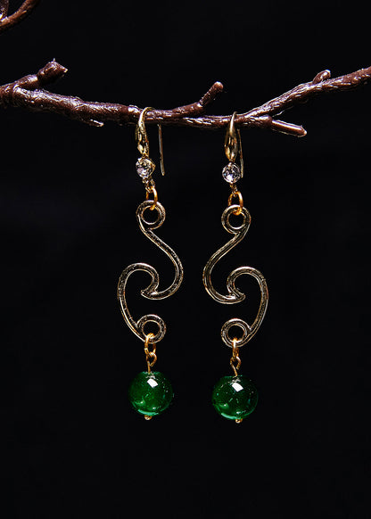Turquoise Tassels Long Drop Earrings