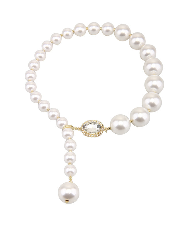 White Copper Overgild Pearl Pendant Necklace