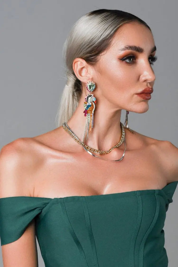 Everleigh Parrot Diamante Earrings