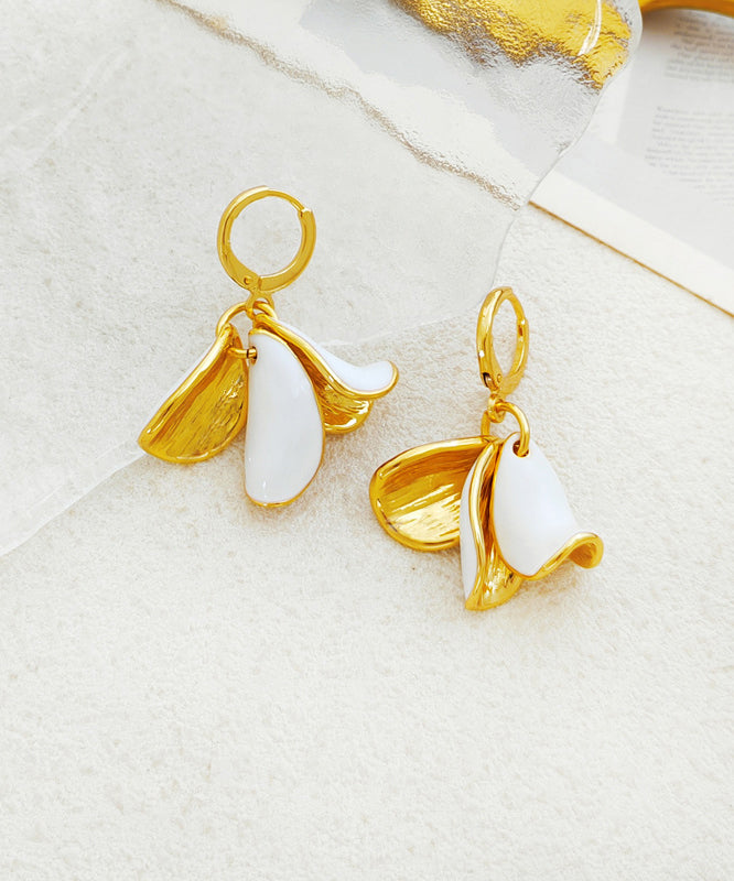 Gold Plated Tassel Hoop Earrings