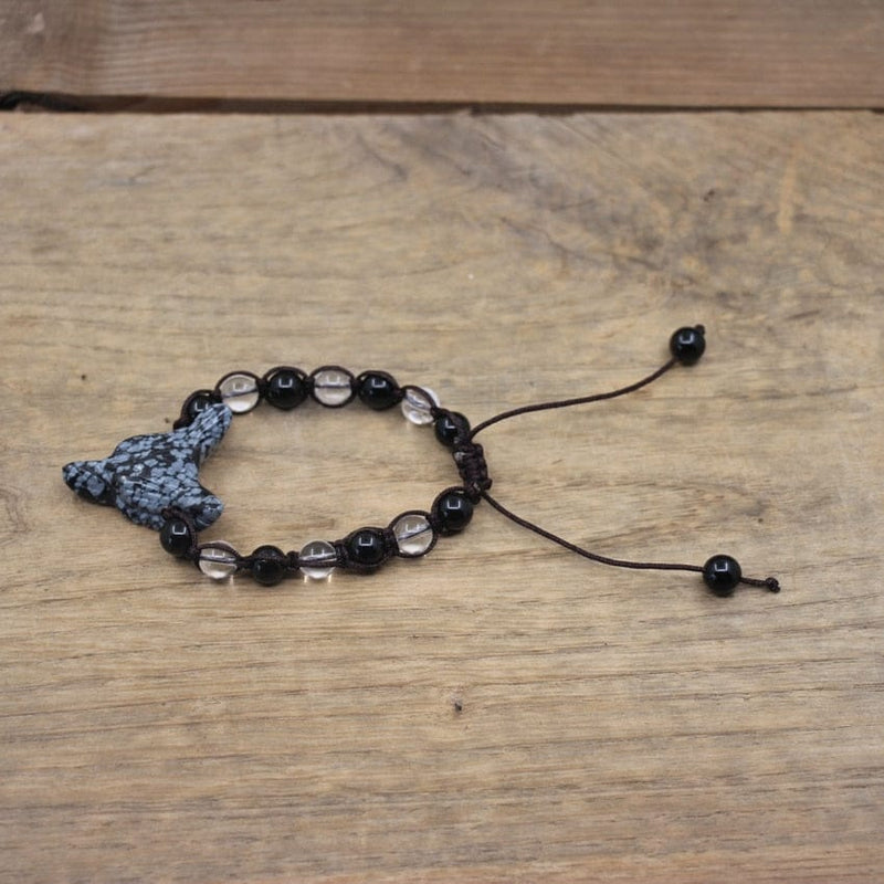 Natural Stone Wolf Beaded Bracelet