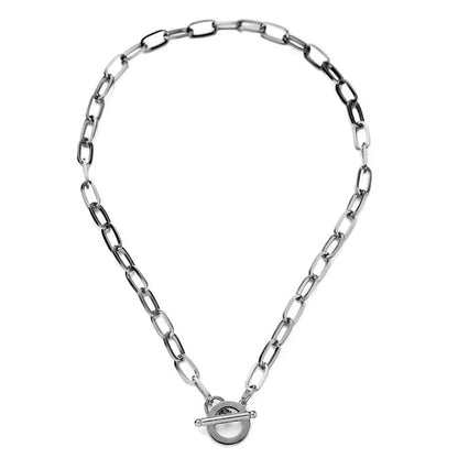 Retro Portrait Exaggerated Thick Chain Necklace Double Layer Cool Chain Hip Hop Necklace Short Clavicle Chain