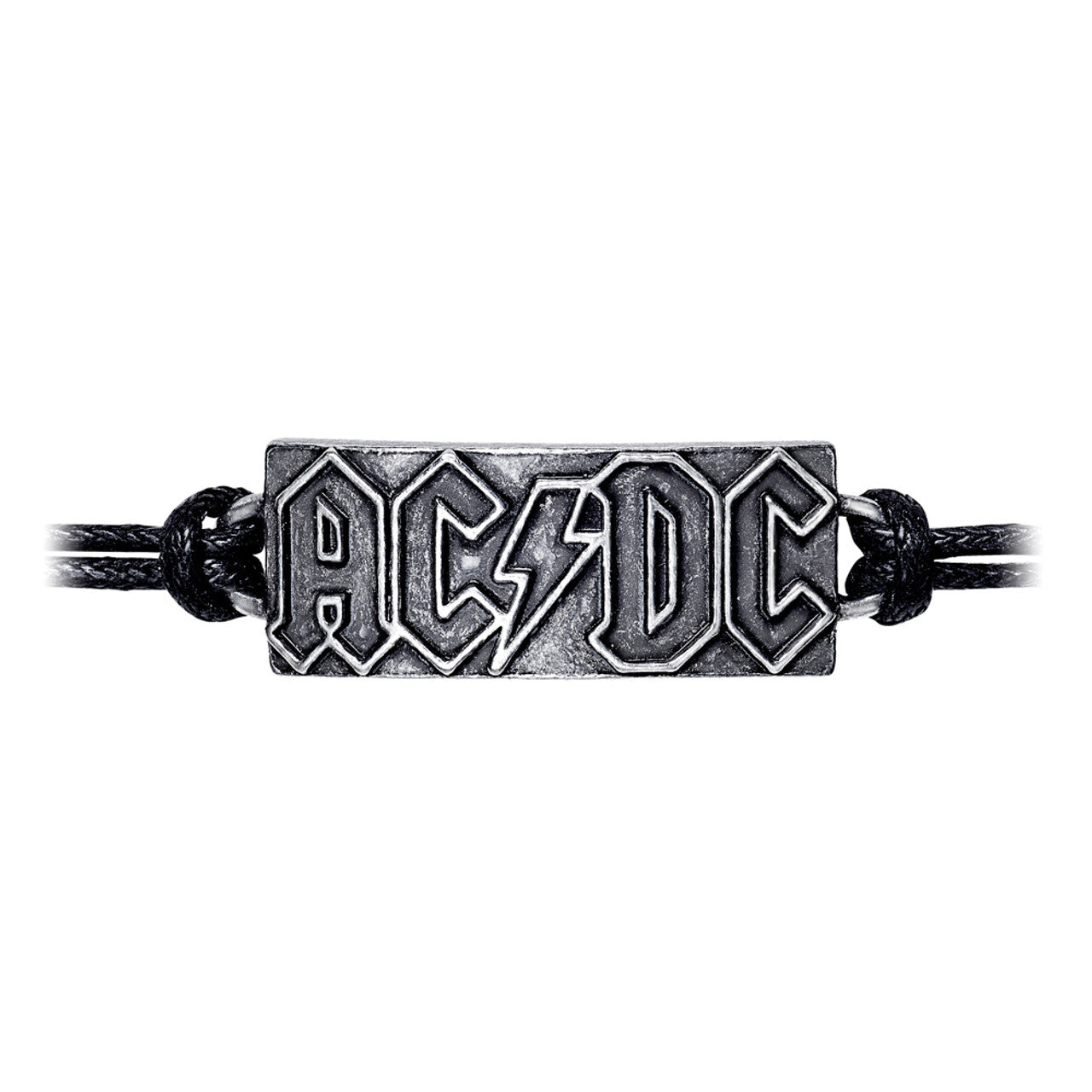 Ac/dc Lightning Logo Cord Bracelet by Alchemy Gothic