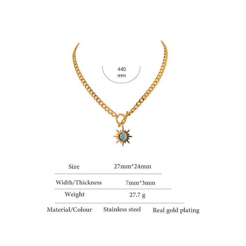 Gold Plated Sun Necklace